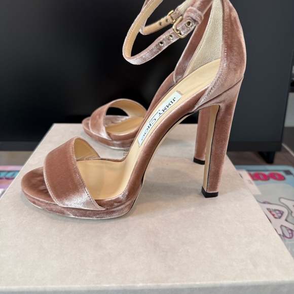 Jimmy Choo Misty Dusty Rose BRAND NEW - Size 7 - 4.5" Heel Platform COMFORTABLE - Picture 6 of 9